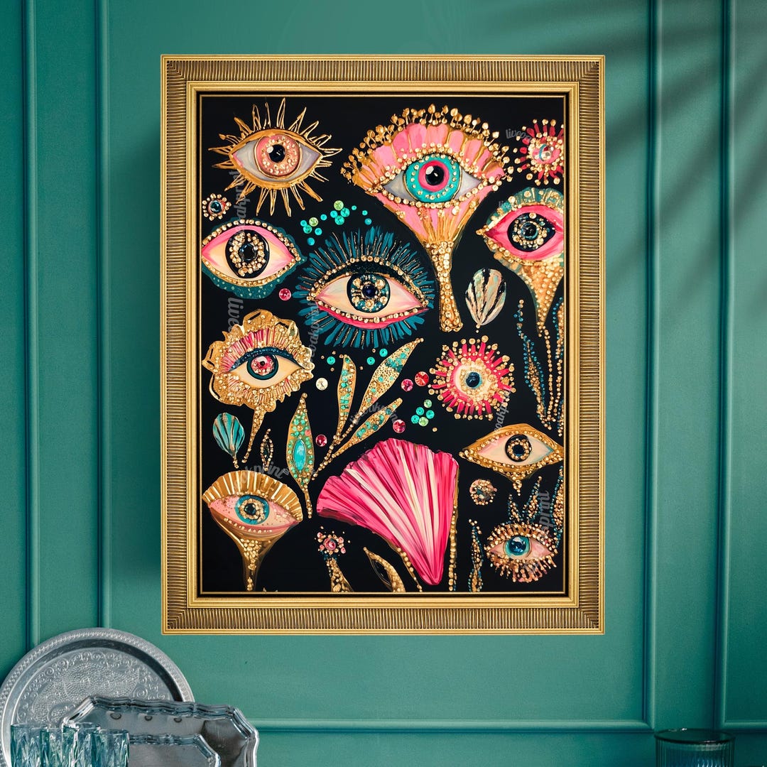 Surreal Eyeball Art Print – Psychedelic Gothic Wall Decor - Etsy