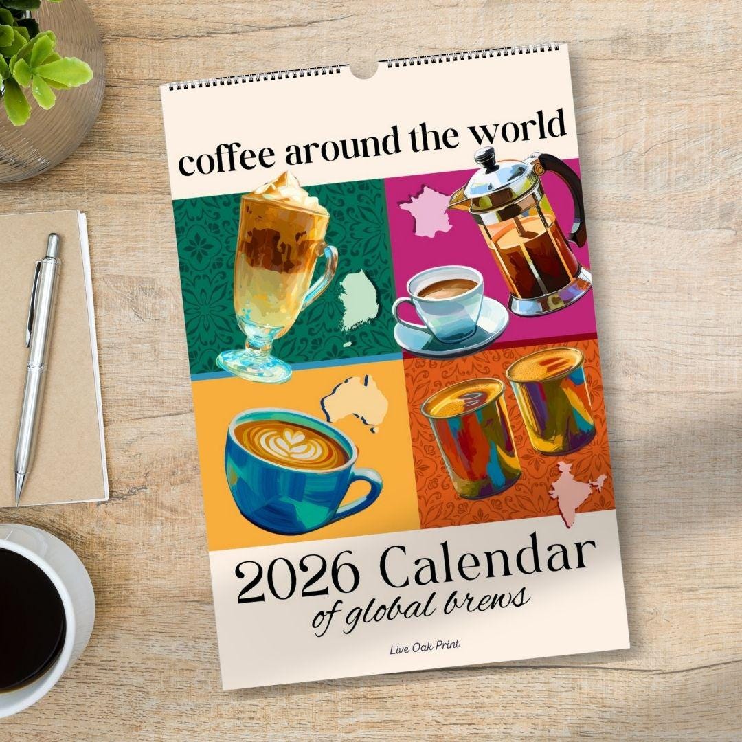 2026 Wall Calendar: Coffee Around the World – Coffee Wall Calendar