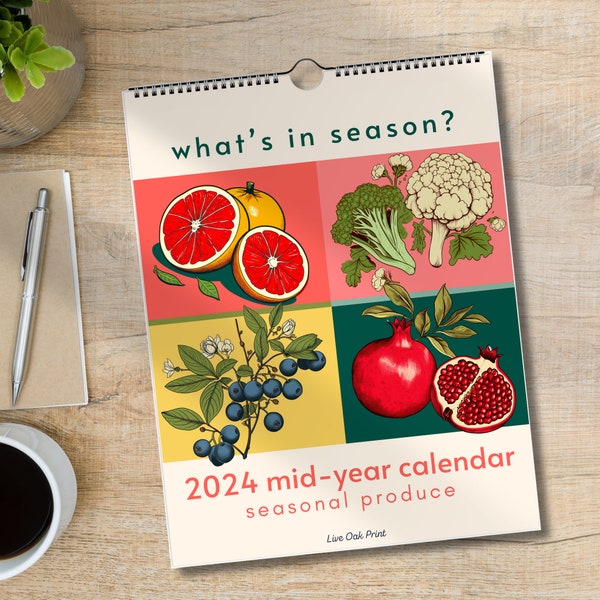 Calendar 2024 Vegetables Etsy