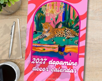 2027 Wall Calendar: Dopamine Decor - Colorful Calendar 2027 Motivational Monthly Planner