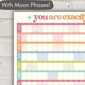 2026 Wall Planner: You Are Exactly Where You Need To Be - Colorful Yearly Wall Planner image 2