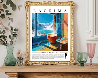 Lágrima Coffee Art Print - Buenos Aires Cafe Scene