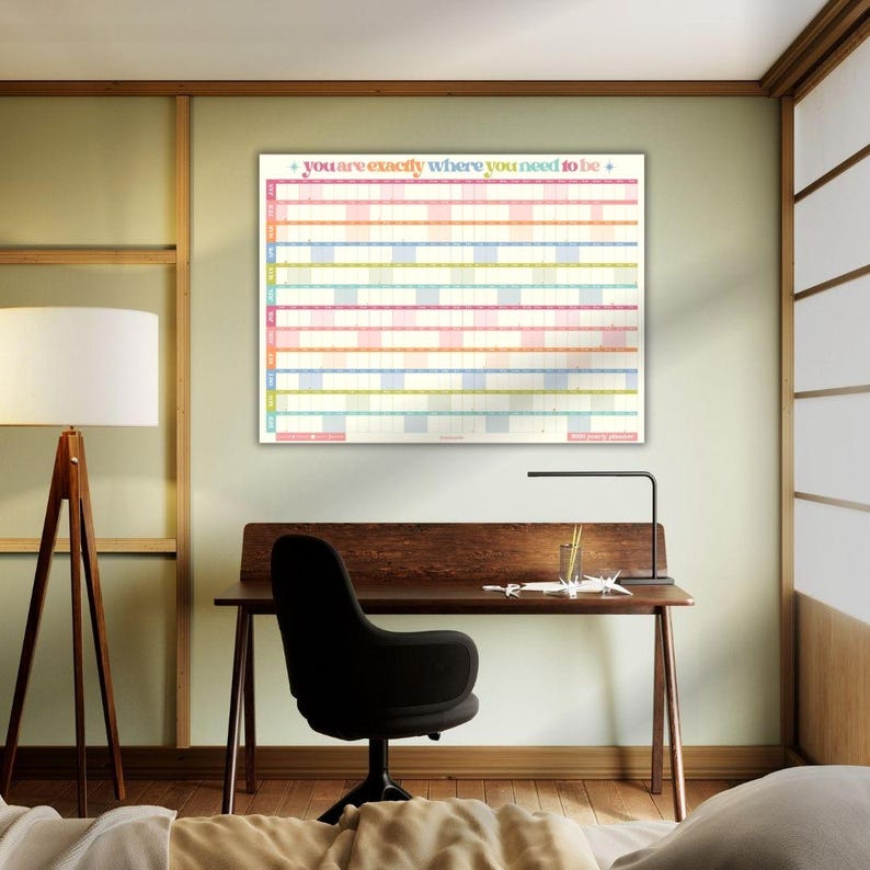 2026 Wall Planner: You Are Exactly Where You Need To Be - Colorful Yearly Wall Planner image 9
