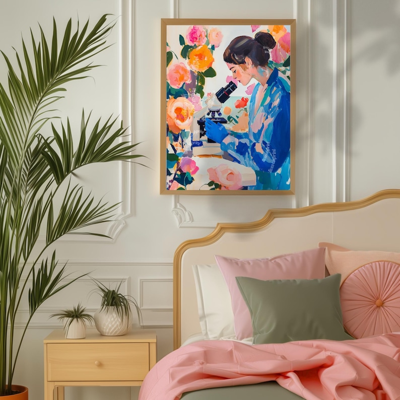 Women in Science Art Print - Microbiology Wall Art Wall Art for Lab ...