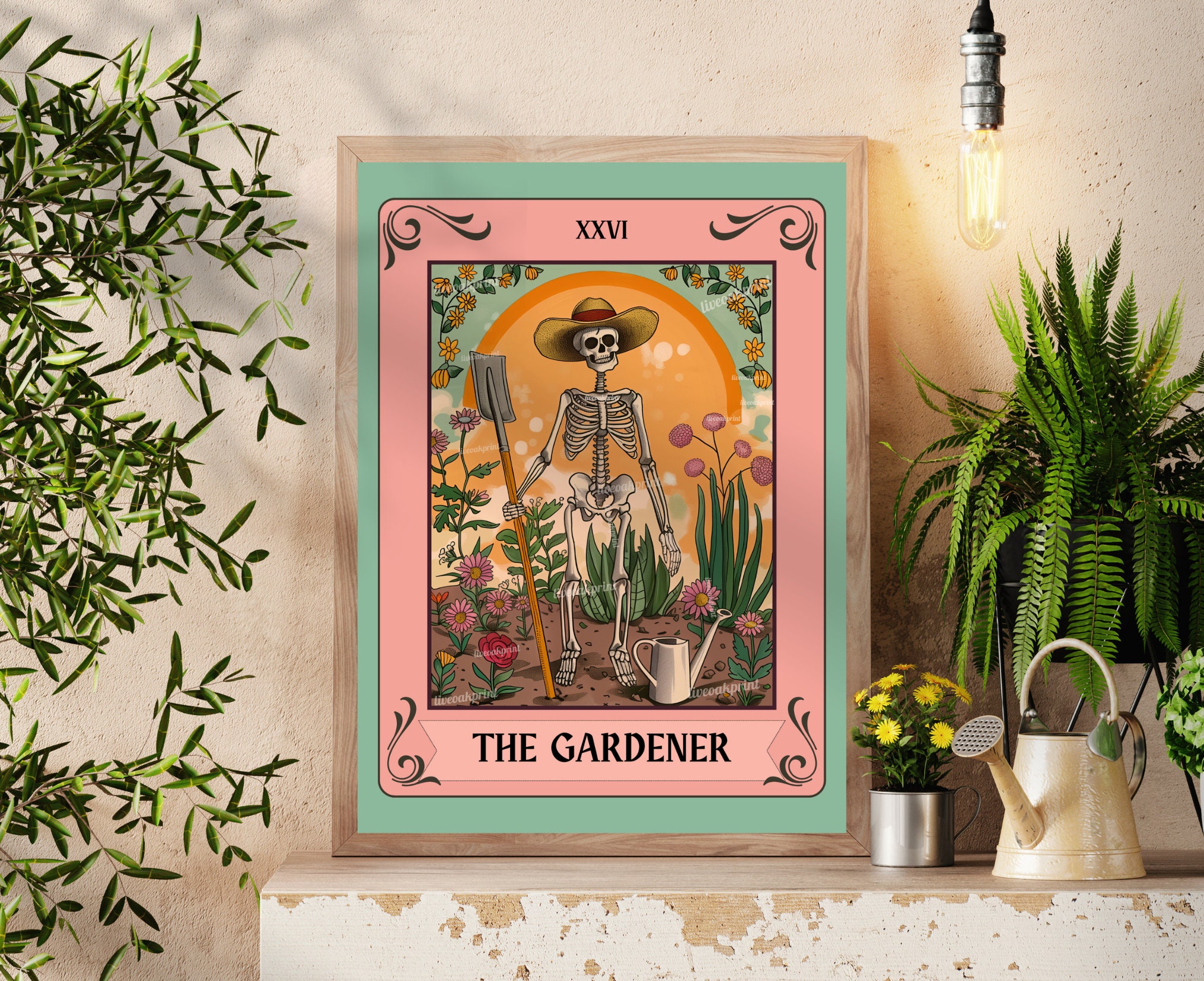 The Gardener Tarot Card - UNFRAMED - Plant Mom Tarot Print