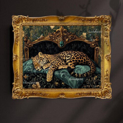 Emerald Green Leopard Print – Gothic Whimsigoth Wall Art - Etsy