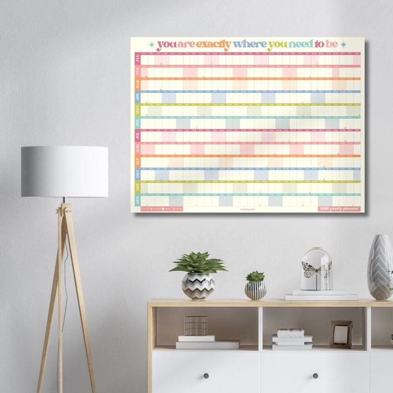 2026 Wall Planner: You Are Exactly Where You Need To Be - Colorful Yearly Wall Planner image 7