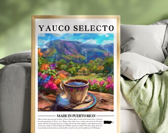 Yauco Selecto Coffee Wall Art – Puerto Rico Coffee Print