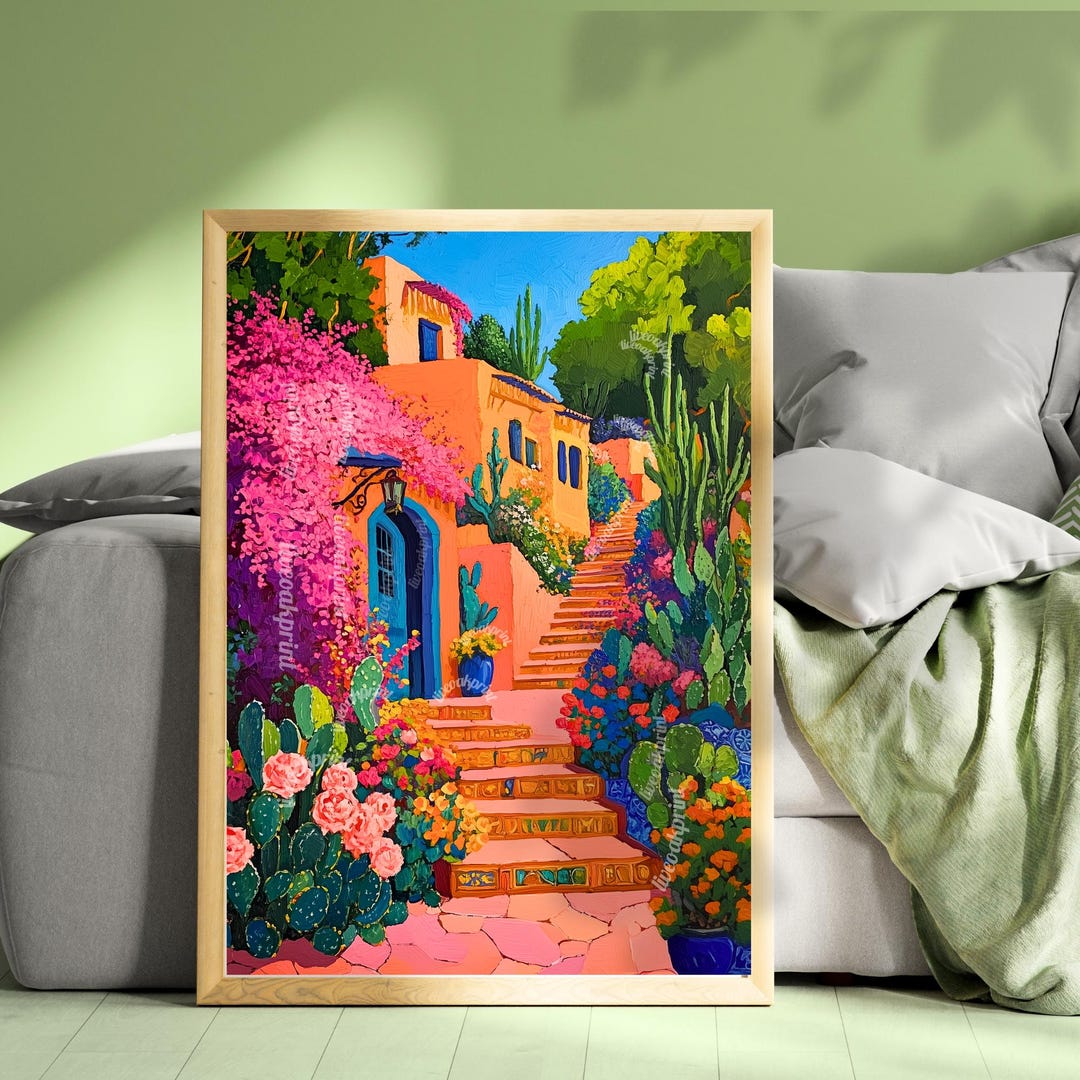 Vintage Mexican Art Print - Mexico Travel Decor Maximalist Wall Art ...