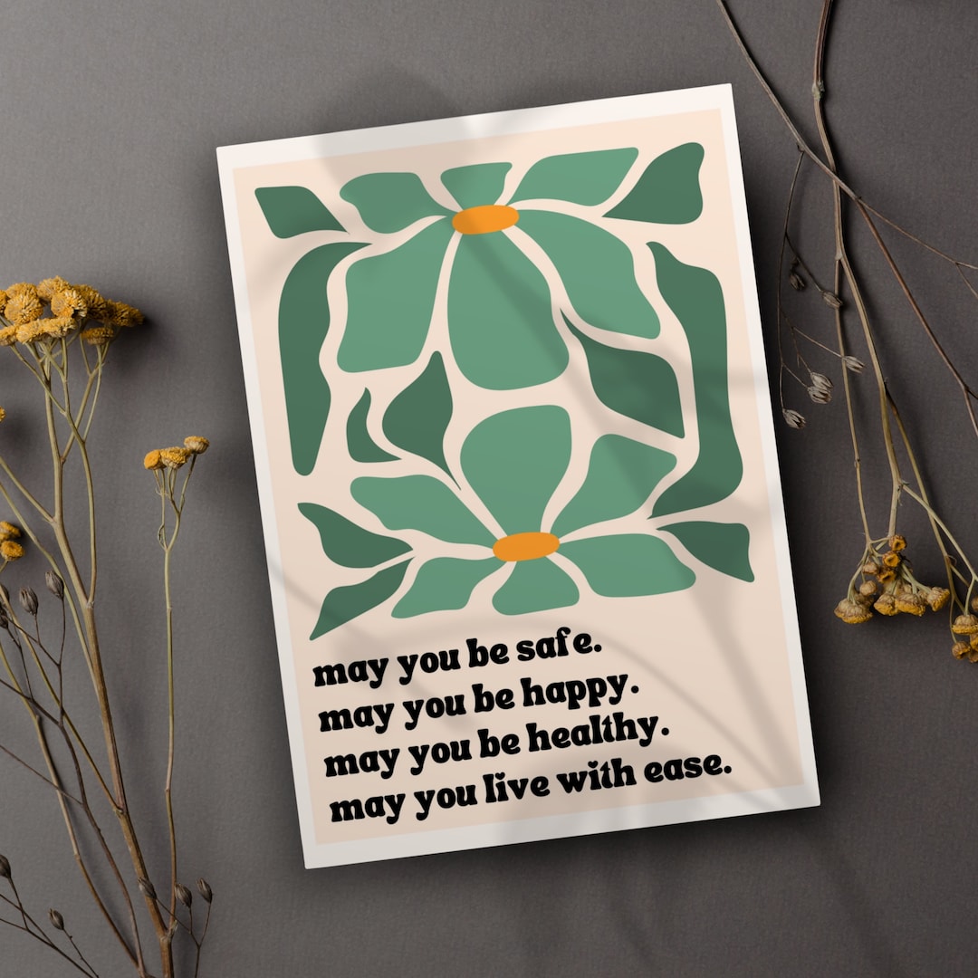 Loving Kindness Pack of 10 Greeting Cards Boho Stationary Metta Prayer ...