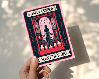 Happy Cursed Valentines Day Greeting Cards - Cursed Valentines For Friends Gothic Valentines Day Cards Pack of 10 (5x7") Cards