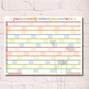 2026 Wandplaner: Bunter Jahresplaner, Wandkalender 2026, genau da, wo du sein musst