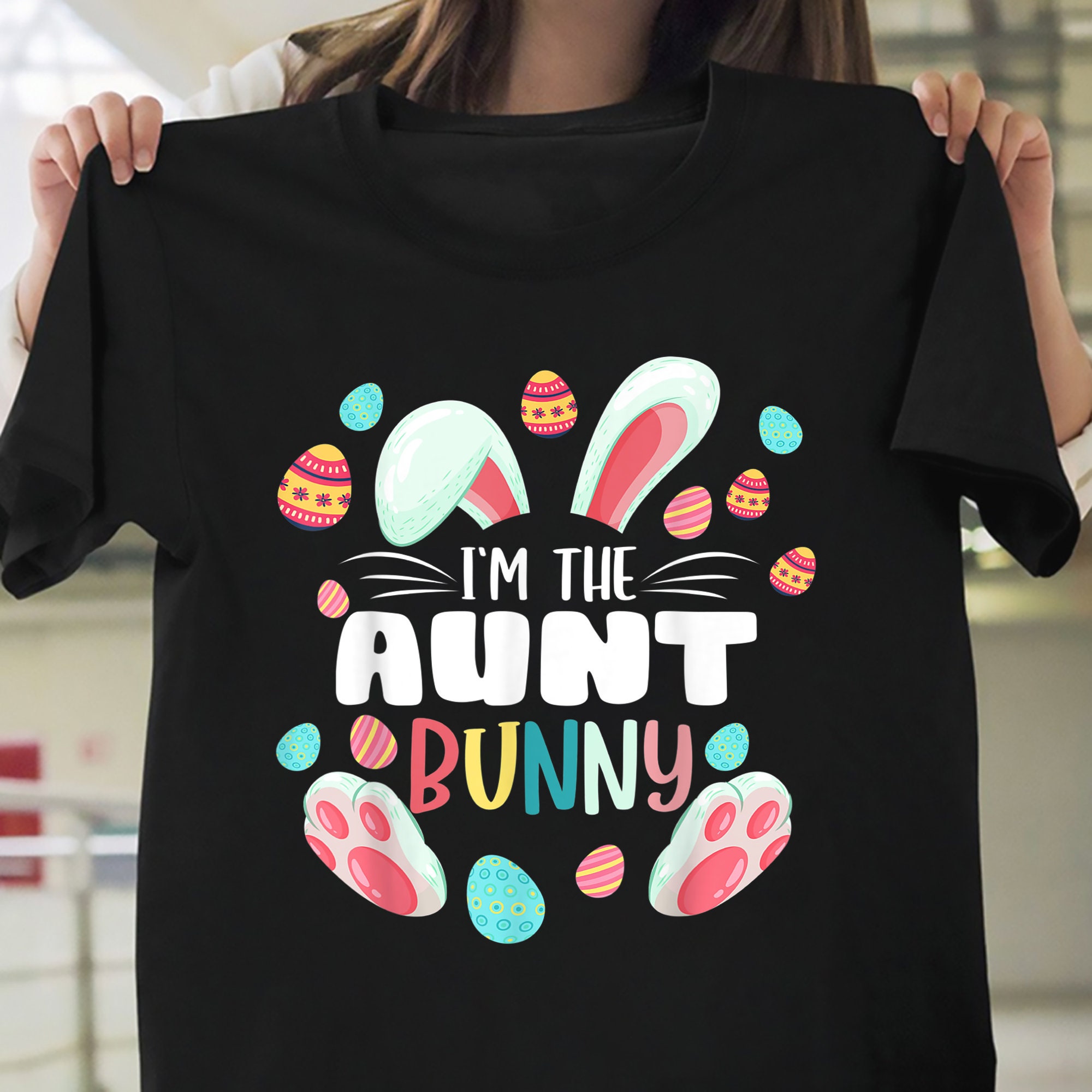 Bunny Auntie Easter Embroidery