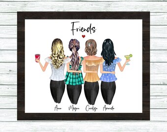 Cadeau Pour 4 Amis Etsy