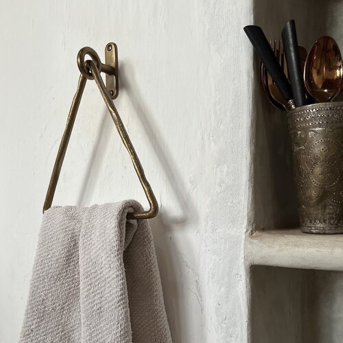 HAND TOWEL HOLDER Brass Bathroom Towel Rack Modern Luxury Etsy