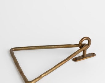 Solid Brass Decorative Triangle TOWEL HANGER For Bathrooms - Unique Hand Crafted HOLDER For Towel