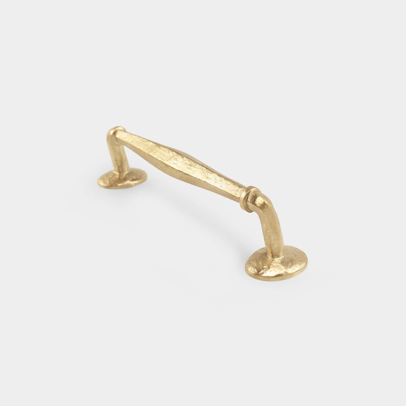 Recycled Brass CABINET DRAWER PULL Handle In Multiple Finishes And Fours Sizes Antique Hand Crafted Cabinet Hardware Handle image 2