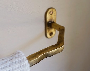 Vintage brass towel bar hot sale