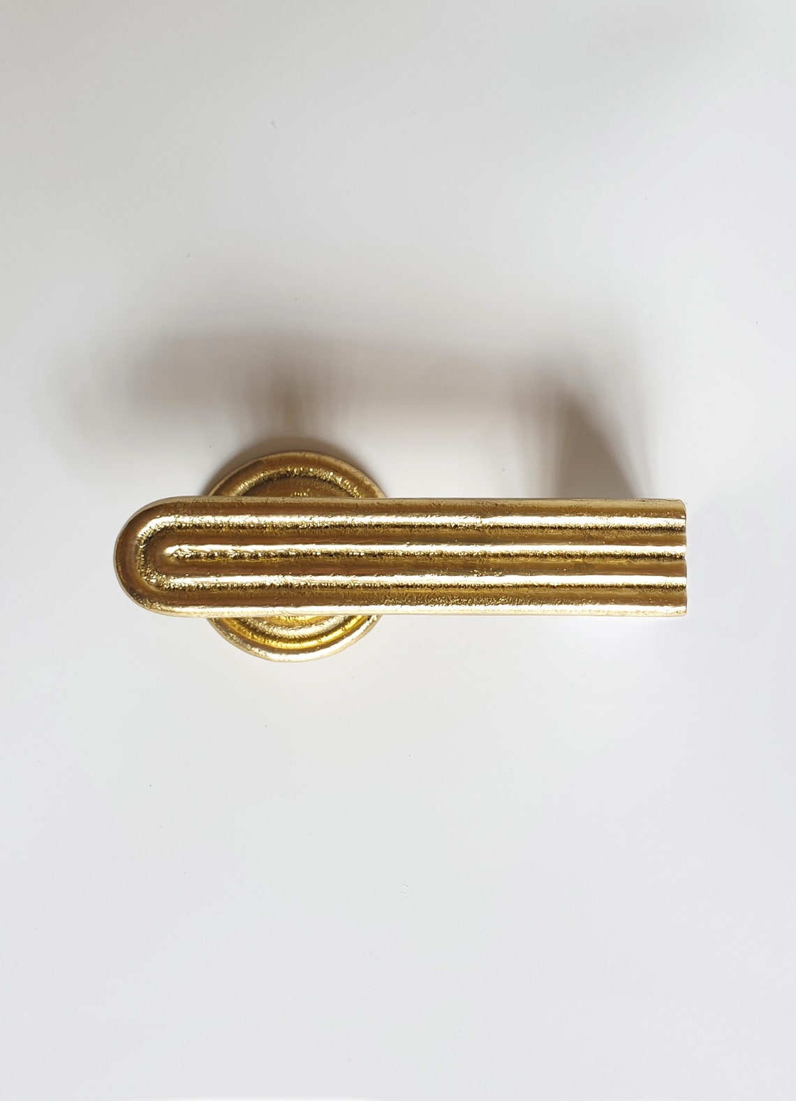 Solid brass door lever set brass door handles passage door Etsy