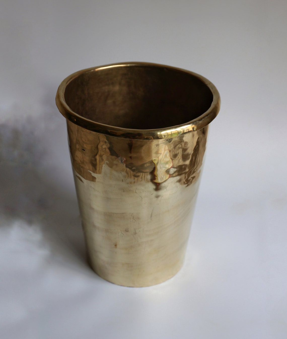 BRASS TRASH CAN Waste Paper Bin Decorative Polished And Etsy