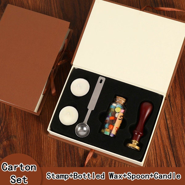 Custom Wax Stamp Set Wax Stamp Kit Wax Sealing Personalized Etsy