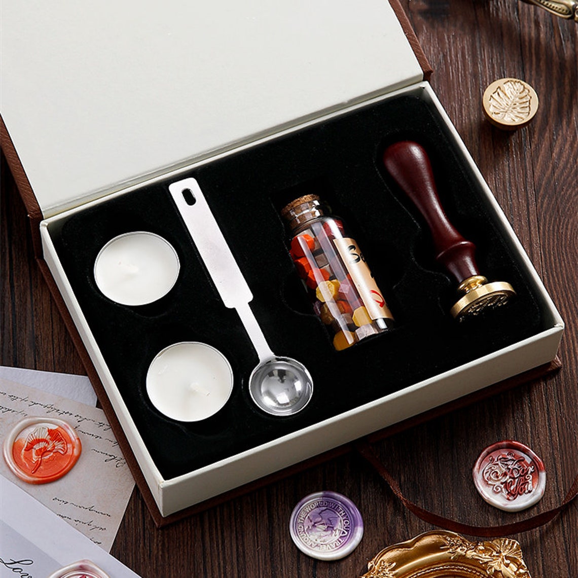 Custom Wax Stamp Set Wax Stamp Kit Wax Sealing Personalized Etsy