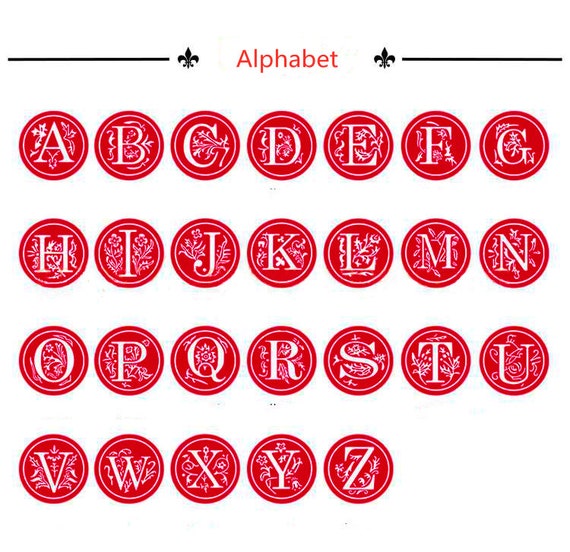 Alphabet Letter Wax Seal Stamp // Roman Capital Initial Monogram Brass Stamp  