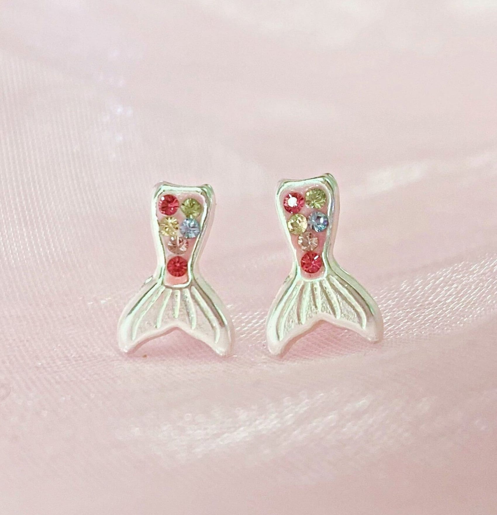 Mermaid Earrings Studs, Children’s Earrings, Kids Birthday Gift, Christmas Gift For Girls, Sterling Silver Stud, Hypoallergenic