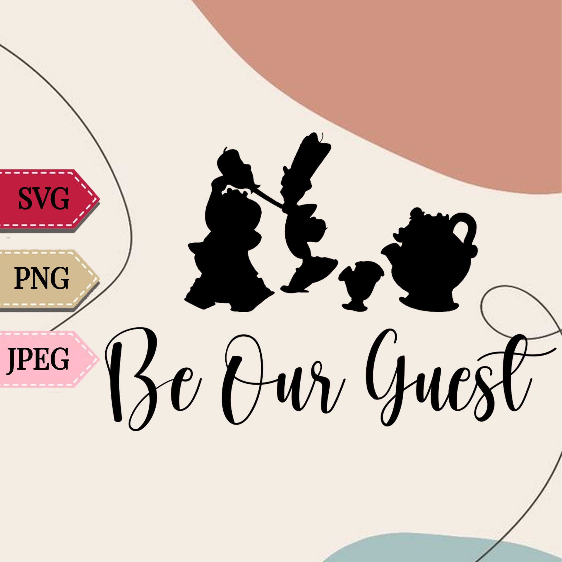 Be Our Guest beauty and the Beast svg files png files jpg Etsy