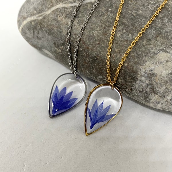 Cornflower Necklace Etsy