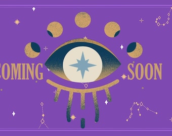 Animated Witch Twitch Stream Overlay – Purple Celestial Scenes
