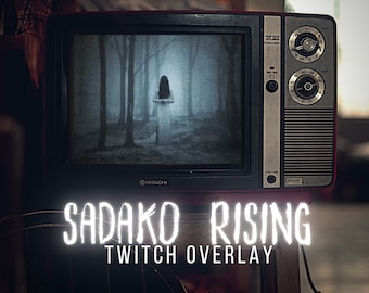 Animated Sadako Rising Twitch Stream Package: Horror Overlays + Scenes