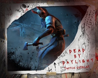 Animated Twitch Overlay Dead by Daylight Goth Horror Stream Package - Overlays + Scenes + Labels + Panels + Alerts