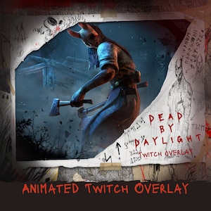 Animated Twitch Overlay Dead by Daylight Goth Horror Stream Package - Overlays + Scenes + Labels + Panels + Alerts