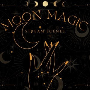 Animated Moon Magic Twitch Stream Pack: Witch Constellation Overlay