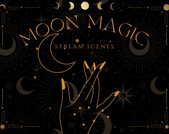 Animated Moon Magic Twitch Stream Pack: Witch Constellation Overlay