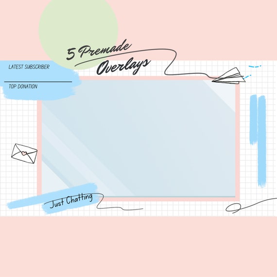 Animated Twitch Overlay Notepad Minimalistic Stream Pack - Etsy