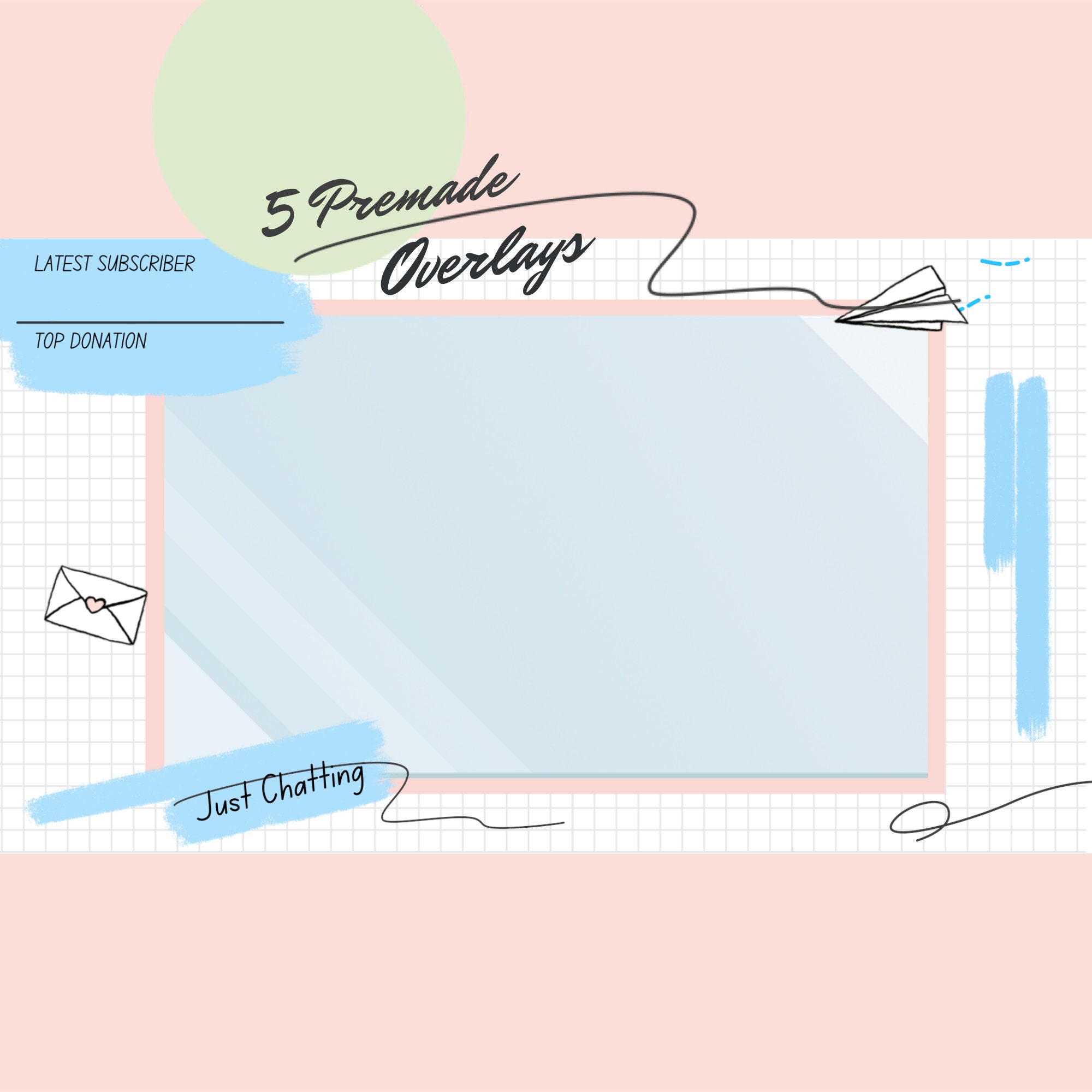Animated Twitch Overlay Notepad Minimalistic Stream Pack - Overlays ...