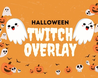 Geanimeerde Ghost Twitch-overlay - Halloween-streampakket