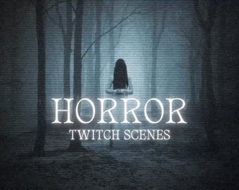 Animated Twitch Overlay -  Horror, Goth, Dark & Scary Stream Scene Bundle