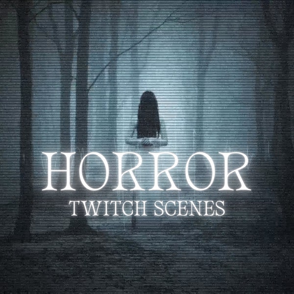 Animated Twitch Overlay -  Horror, Goth, Dark & Scary Stream Scene Bundle