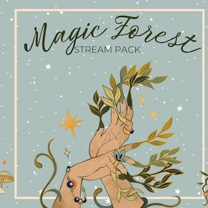Animated Magic Forest Twitch Stream Overlay | Witch Scenes