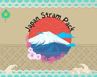 Animated Twitch Overlay Japan Theme Stream Package - Premade Overlays, Loading Scenes, Elements, Panels