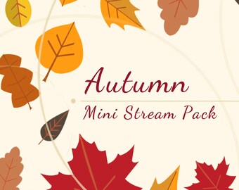 Animated Twitch Overlay Autumn Fall Vibe Stream Package - Stream Scene, Transition, Elements - Instant Download