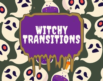 Animated Witchy Goth Stinger Transition: Twitch Overlay Bundle