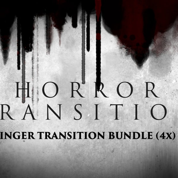 Animated Twitch Stinger Transition Goth, Horror & Spooky Stinger Transition 4 Bundle Set