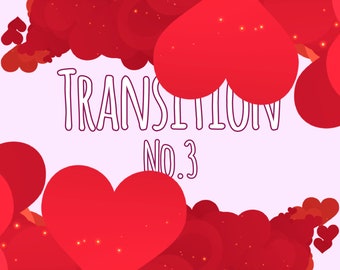 Animated Twitch Stinger Transition Love Hearts Bundle Set - Four Designs - Instant Download
