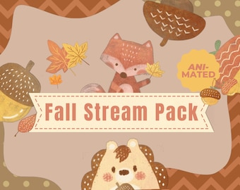 Animated Autumn Twitch Stream Overlay Pack