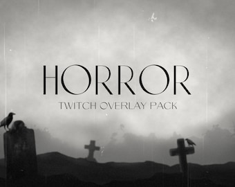 Animated Twitch Overlay Goth Horror Stream Package -  Premade Overlay, Scenes, Alerts, Panels