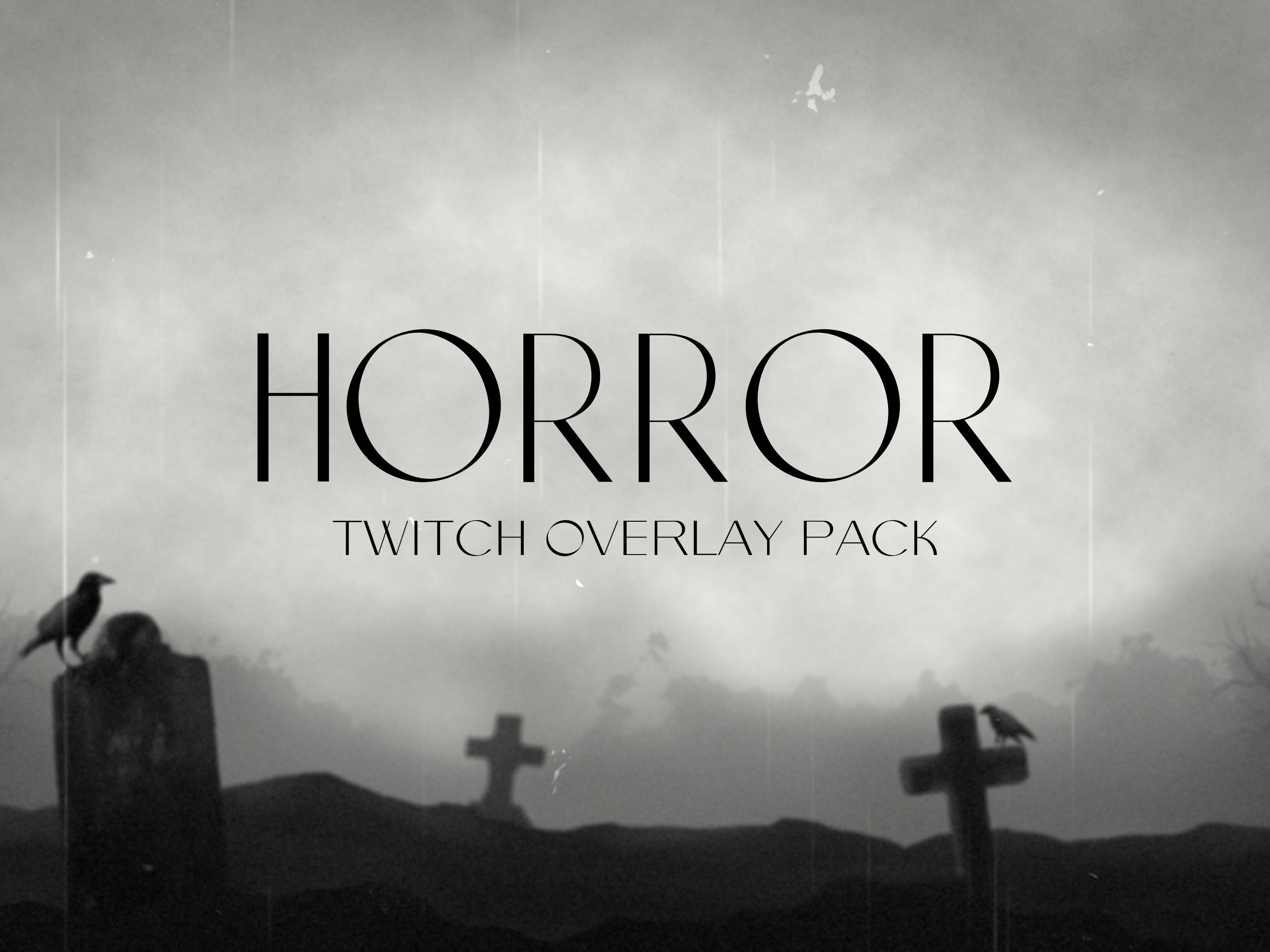 Animated Twitch Overlay Goth Horror Stream Package Premade Etsy Canada